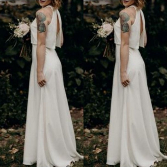 - 💯%BHLDN Jill Stuart Iva Crepe Maxi  Dress - Picture 2 of 16